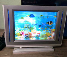 Vintage Living Aquarium Rotating Motion Night Light Moving Ocean Lamp Fish picture