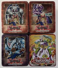 Mixed Lot of 4 Yu-Gi-Oh Empty Tin Boxes NO CARDS Kaiba, Yugi, Wind-Up ZenMaister picture