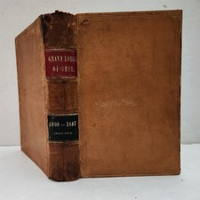 1857 antique MASONIC ohio GRAND LODGE proceedings 1808-1847 FREEMASONRY history picture