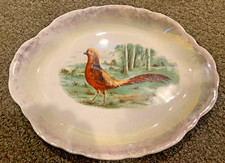 Antique D.E.McNICOL EAST LIVERPOOL Pheasant Serving Plate 13.5
