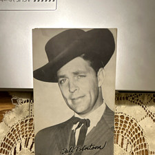 Dale Robertson Vintage Promotional Photo Card Black & White Printed Signature picture