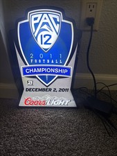 2011 PAC 12 Football light up Coors Light beer Store Display sign. picture
