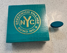 *EMPTY BOX Bond No. 9 Greenwich Village 3.3 oz insert card, molding, W/ cap picture