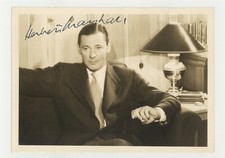 Herbert Marshall 1938 Signed 5x7 British Character Actor Photo Portrait J14239 picture