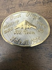 Rare Vintage Northrop B-2 Stealth Bomber First Flight Belt Buckle 1989 - 480/500 picture
