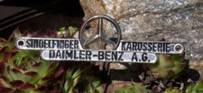 VINTAGE AUTOMOBILE CAR EMBLEM  BODY BADGE # DAIMLER BENZ KAROSSERIE SINDELFINGEN picture