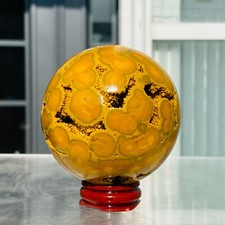 374g Rare Natural Ocean Jasper Crystal Sphere Mineral Specimen Healing picture
