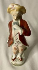 Vintage Colonial Gentlemen Porcelain Figurine, with Hat and Flowers - Japan Made picture