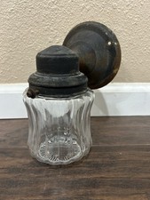VTG MCM John C Virden Wall Light Fixture Porch Metal Glass Sconce picture