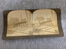 Antique Keystone View Steel Frame For Skyscraper Stereoview Card picture