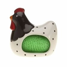 Rooster Scrubby Holder Ceramic Green Sponge Country Kitchen Farmhouse Chicken  picture