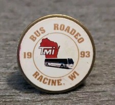 Vintage 1993 Safety Bus Roadeo - Racine, WI Transit Mutual Insurance (TMI) Pin picture