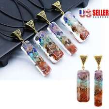 US 7 Chakra Orgone Energy Generator Pendant Copper Coil Orgonite Necklace Gifts picture