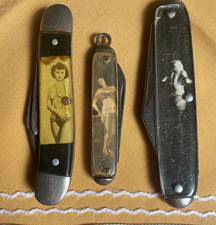 1930s Nude Women Pin Up Naked Girl Pocket Knives Antique USA vintage Americana picture