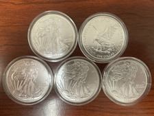 Lot of 5 - 💲$ 2025 American Sliver Eagle 0.999 Fine🦅/ Ships Now picture
