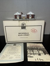 Norman Rockwell's Main Street Collection The Library 82125 With COA picture