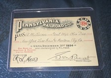 1894 Pennsylvania Company Railroad Pass – Ohio Div picture