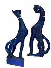Vintage MCM Acrylic Lucite Blue Kitty Cat Home Decor picture