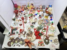 VTG to Modern Christmas Ornament Lot Mixed Kitsch Retro Santa Snowman Crafts 60+ picture