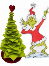 The Grinch Stained Glass Christmas Tree Stacked 3-D Red Heart Green  (#9) picture