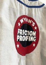 Vintage 50s/60s Southland Flannel Baseball Jersey Wynns Friction Proofing Sz 32 picture