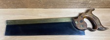 14” DRABBLE & SANDERSON 13 P.P.I. Brass Backed Saw Handsaw Tenon Carcass picture
