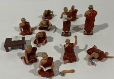 VINTAGE CERAMIC/PORCELAIN MONK FIGURINE SEE DESCRIPTION Lot of 11 picture