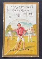 Rare 1878 Huntley & Palmers PROBABLY THE EARLIEST CRICKET CARD KNOWN picture