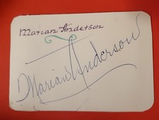 Marian Anderson Autograph Alto Sheet picture