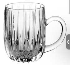 Mikasa Park Lane Crystal Coffee Mug Vertical Flute Handle Discontinued picture