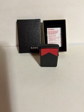 RARE NOS ZIPPO 1996 Marlboro Red Roof Lighter Matte Black/Red picture