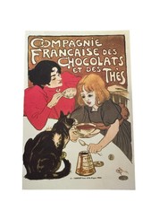 French Art Nouveau Chocolate Advertising Continental Postcard Cat picture
