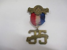 VINTAGE FIRE FIGHTER DEPT. MEDAL DELEGATE HUDSON VALLEY 1924 CONVENTION BADGE picture
