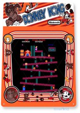 TIN SIGN Donkey Kong Arcade, 80's, Retro, Console, Marquee, Game Room Decor A329 picture