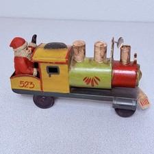 Vtg 90’s Dept 56 “Toys in the Attic” Santa Claus Train Locomotive #523 9” picture