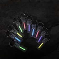 1PC Glow in the Dark Keychain Necklace Pendant 25 Years Life EDC Charm 2x12mm picture