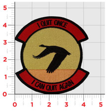 MARINE CORPS VMM-774 WILD GOOSE I QUIT ONCE EMBROIDERED HOOK & LOOP PATCH picture