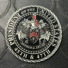 President Donald Trump Collectible Coin 3” Silver Variant picture