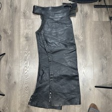 Vintage AMF Harley Davidson Leather Riding Motorcycle Chaps Men's XL picture