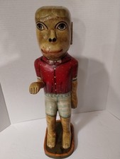  Solid Wood Hand Carved African Oriental Large Hand Painted Wood Rare, vintage , picture
