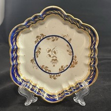 5.9” 18th Century Crescent Mark Worcester Porcelain Teapot Stand Dr Wall Period picture
