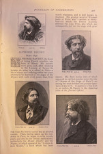 1892 French Novelist Alphonse Daudet picture