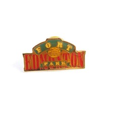 Vintage Fort Edmonton Park Pin Alberta Canada Souvenir Enamel Heritage Lapel picture