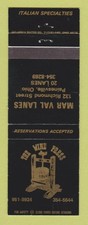 Matchbook Cover - Mar Val Lanes Bowling Painesville OH picture