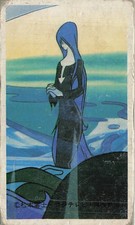 Vintage Leiji Matsumoto Fuji TV Anime Menko Card Blue Haired Woman 90364 picture