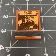 NEW Vintage Matchbook Omaha Depot Restaurant Train Nebraska UNSTRUCK picture