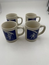 Vintage Morton Salt Mugs In Original Box. NOS Features Girl Logos picture