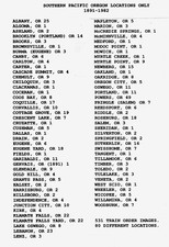 SOUTHERN PACIFIC RAILWAY TRAIN ORDERS (531) 80 DIFFERENT OREGON LOCATIONS CD picture