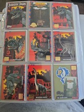 1993 Topps Jurassic Park Gold Series Complete 88 Card Set + 10 Art & Holos, Plus picture