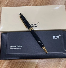 Montblanc Meisterstück 164 Classique Ballpoint Pen Black Gold New Box Authentic picture